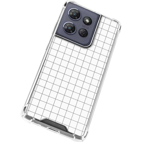 White Grid Moto G Play 5G (2025) Clear Case